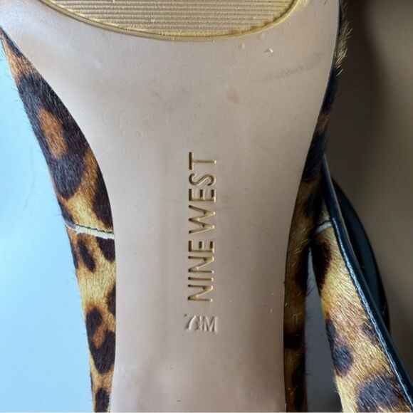 Nine West Margot Leopard Print Haircalf Kitten Heel Pumps 7.5 NWT - Picture 8 of 12
